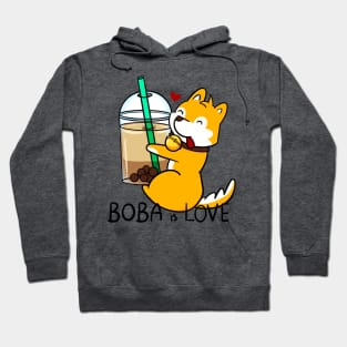 Bubble Tea is love (Corgi) Hoodie